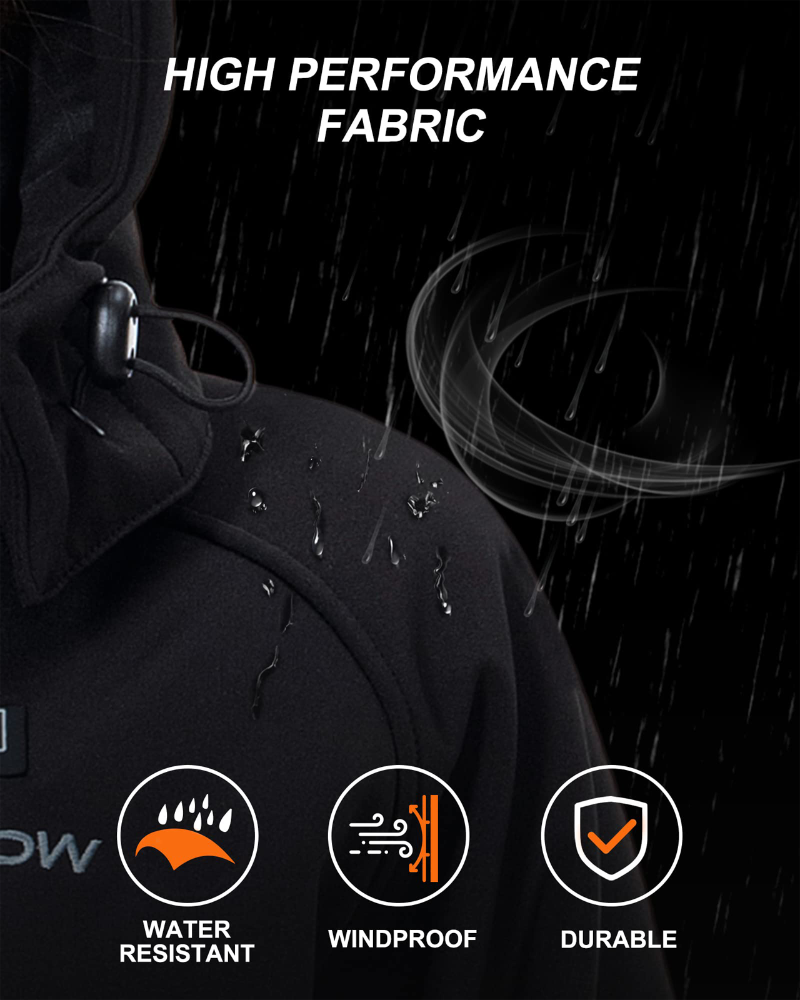 SGKOW Women s Classic Heated Jacket with Battery Pack Polyester