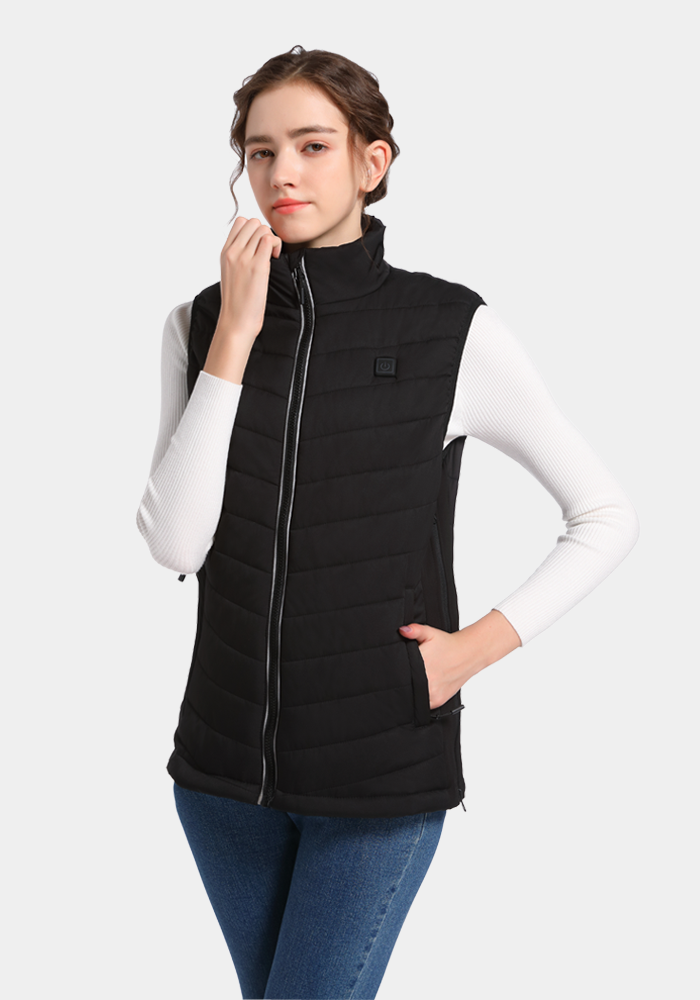 Hesxuno Heated Vest Jacket Women Solid Casual Heating Warm Down